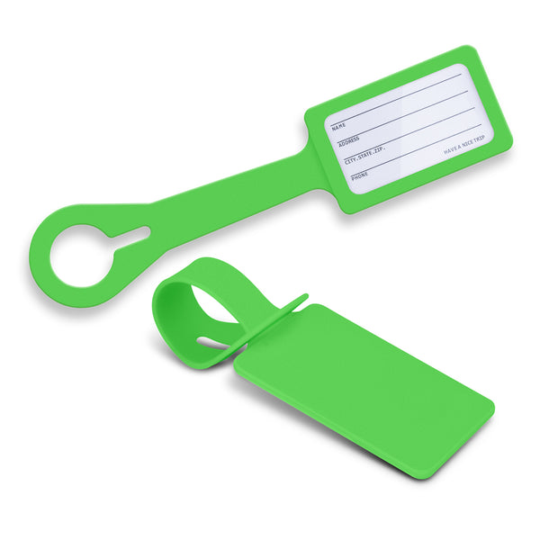 Flex Silicone Luggage Tag (Bright Green)