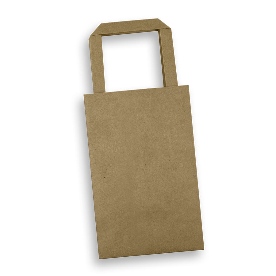 Grain Small Flat Handle Paper Bag Portrait (Natural)