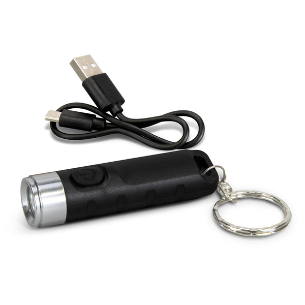Beacon Rechargeable Torch Key Ring (Black)