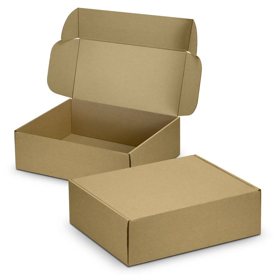 Vault Die Cut Box with Locking Lid - 502x295x150mm (Natural/Natural)