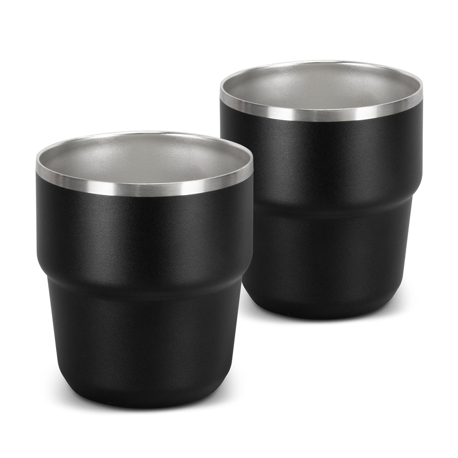 Frontier Stackable Cups - Set of 2 (Black)