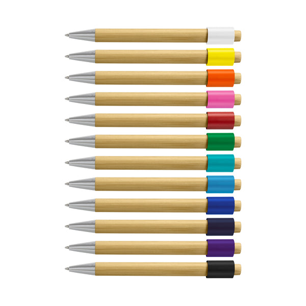 Flux Bamboo Spinner Pen (Natural/Royal Blue)