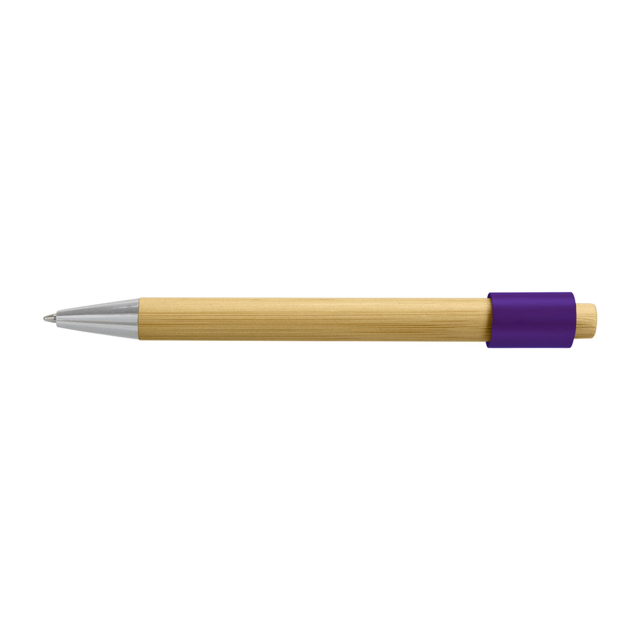 Flux Bamboo Spinner Pen (Natural/Purple)