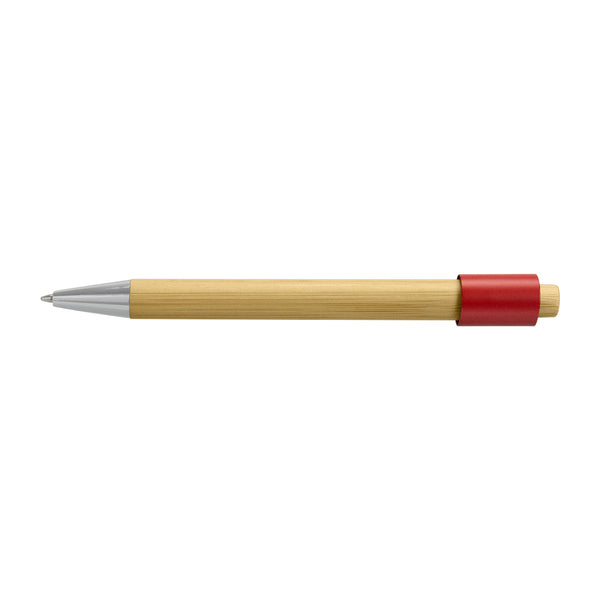 Flux Bamboo Spinner Pen (Natural/Red)