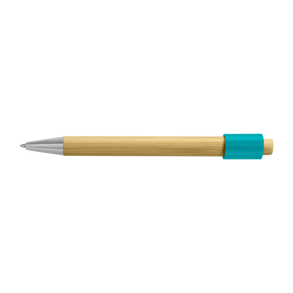 Flux Bamboo Spinner Pen (Natural/Teal)