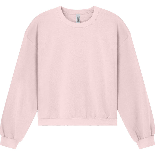 American Apparel RF494 Boxy Cropped Crewneck (Blush)