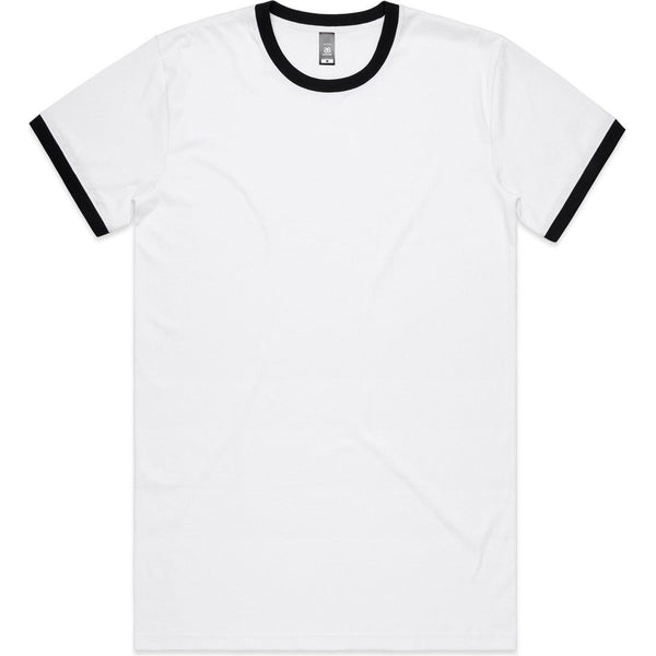 AS Colour Staple Ringer Tee | 5053 (White/Black)