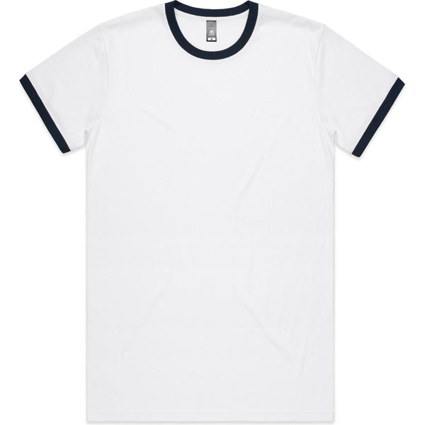 AS Colour Staple Ringer Tee | 5053 (White/Navy)