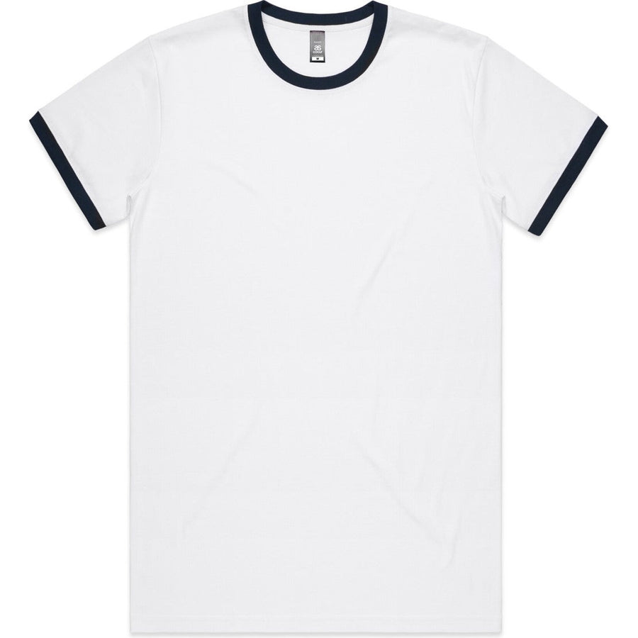 AS Colour Staple Ringer Tee | 5053 (White/Navy)