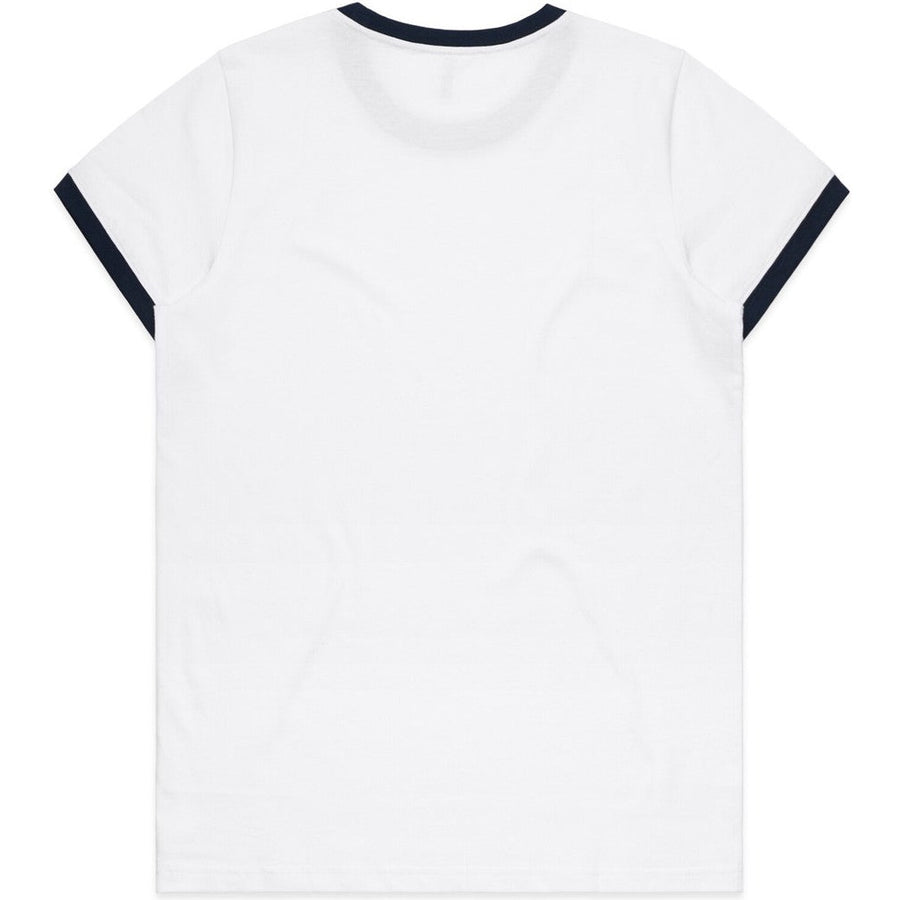 AS Colour Women's Maple Ringer Tee | 4053 (White/Navy)
