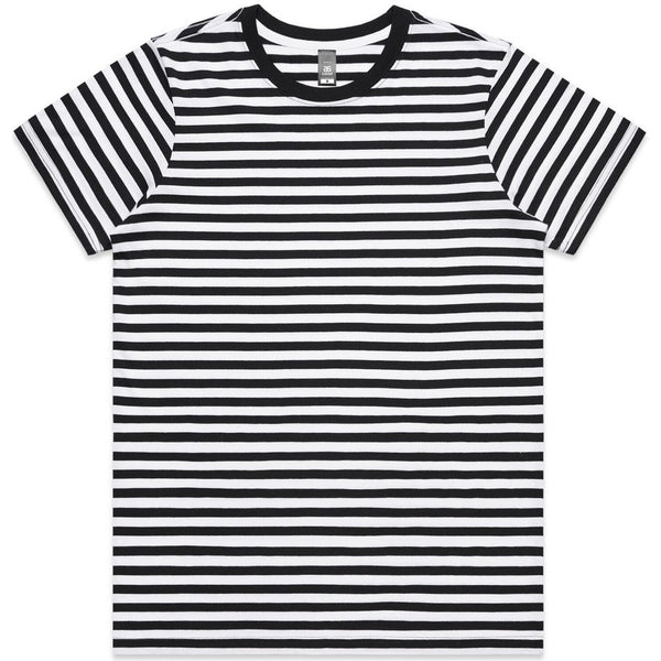 AS Colour Women's Maple Stripe Tee | 4037 (Black/White)