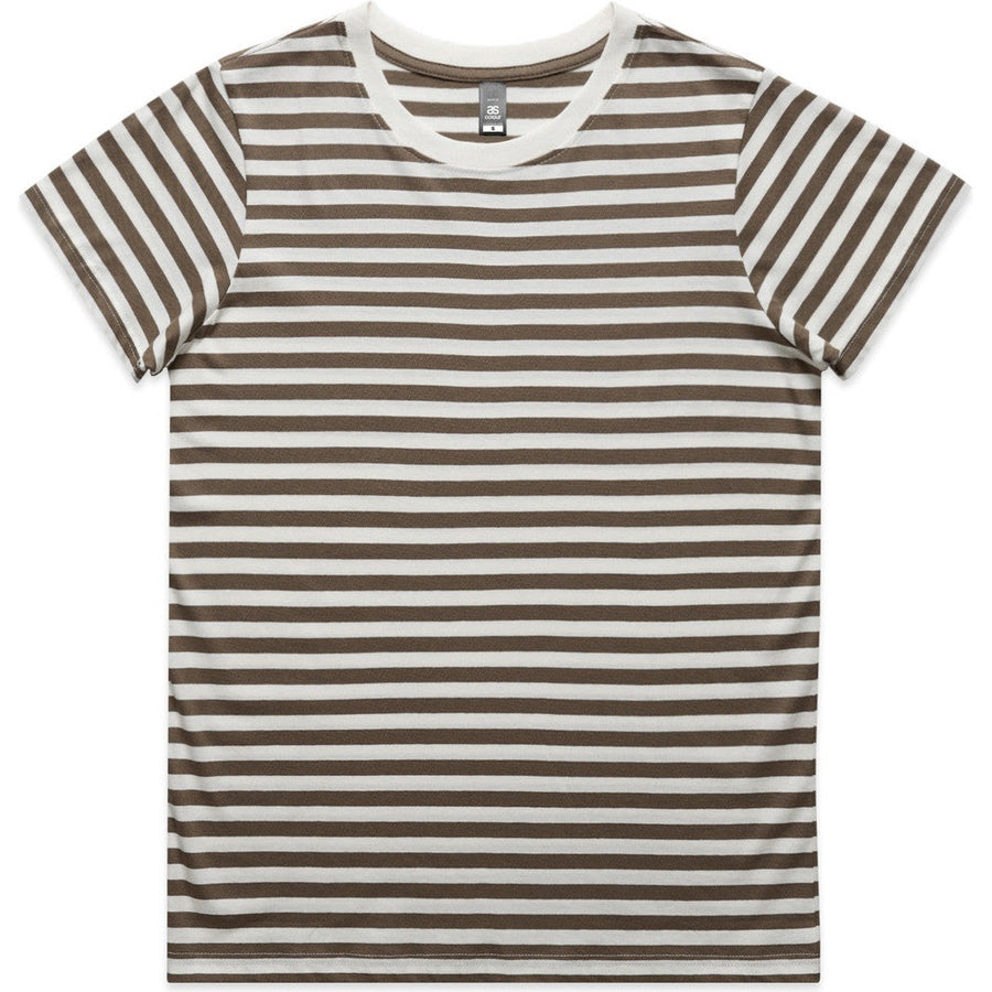 AS Colour Women's Maple Stripe Tee | 4037 (Natural/Walnut)