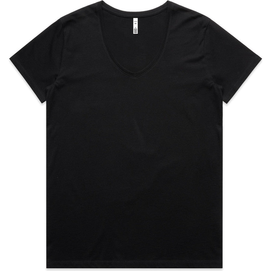 AS Colour Women's Maple V Neck Tee | 4023 (Black)