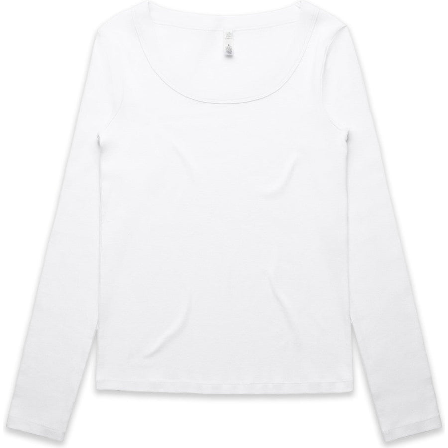 AS Colour Women's Organic Baby Rib L/S Tee | 4075 (White)