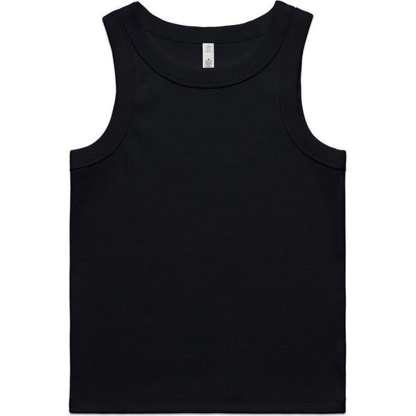 AS Colour Women's Organic Rib Tank | 4063G (Black)
