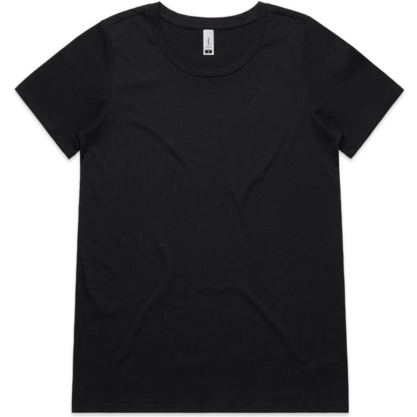 AS Colour Women's Shallow Scoop Tee | 4011 (Black)