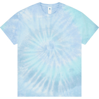 1000 Colortone Tie Dye Adult Lagoon - Front View | color:Lagoon|view:front