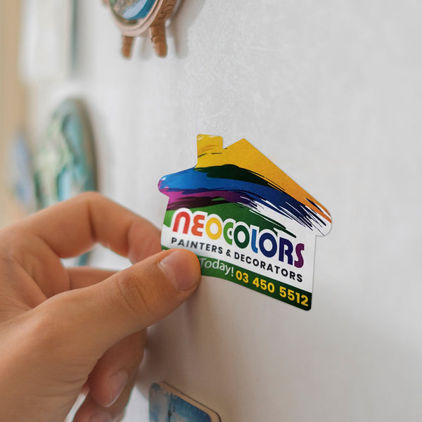 Imprint Labels 70 x 50mm - House Shaped (Clear)