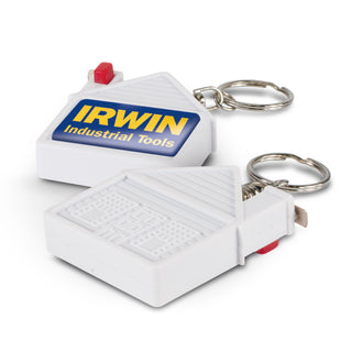 Ridge House Tape Measure Key Ring (White) — White