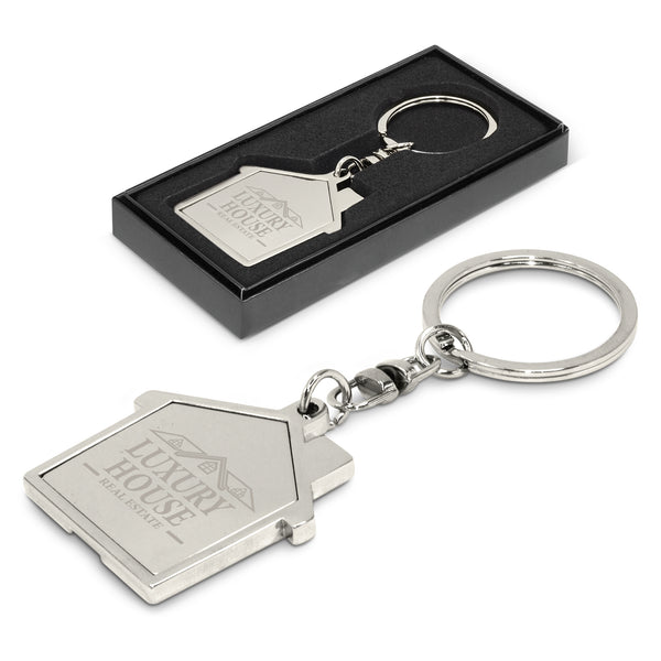 Haven House Metal Key Ring (Shiny Chrome)