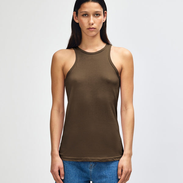 American Apparel 101CVC Tank Top (Heather Army)