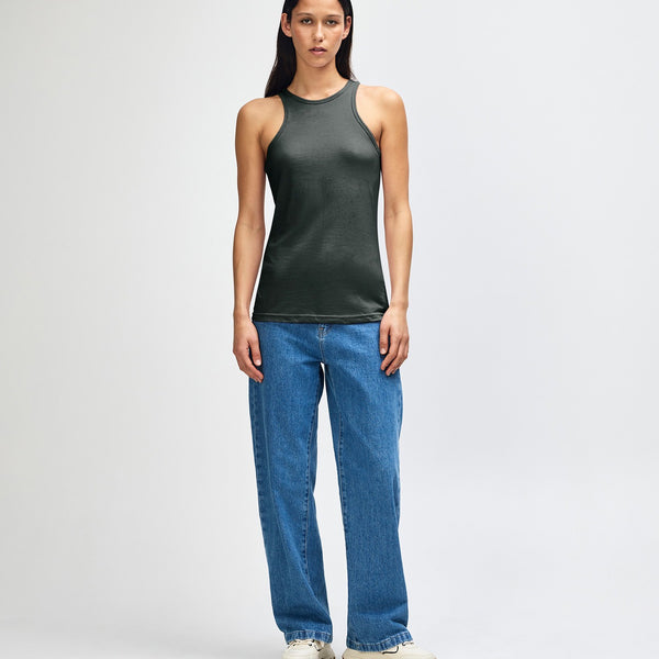 American Apparel 101CVC Tank Top (Heather Charcoal)