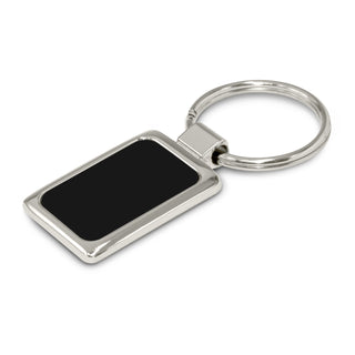 Tack Laser Etch Metal Key Ring (Black)