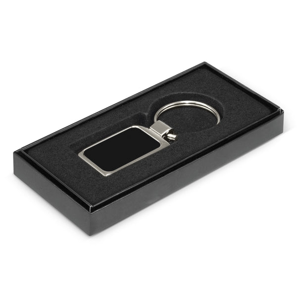 Tack Laser Etch Metal Key Ring (Black)