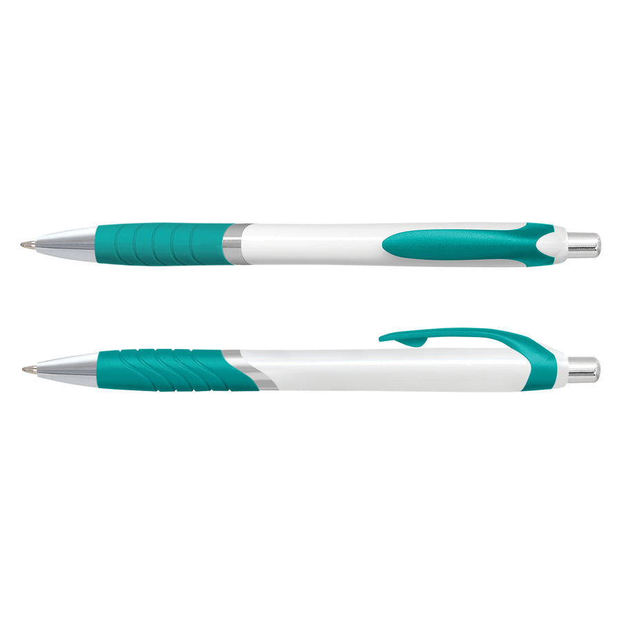 Quartz Jet Pen -  White Barrel (Teal)