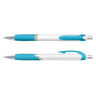 Quartz Jet Pen -  White Barrel (Light Blue)