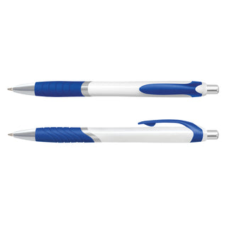 Quartz Jet Pen -  White Barrel (Dark Blue)