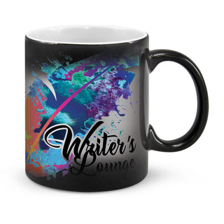 Ember Chameleon Coffee Mug (Black) — Detail