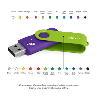 Vector Helix 4GB Mix & Match Flash Drive (White) — Mix and Match