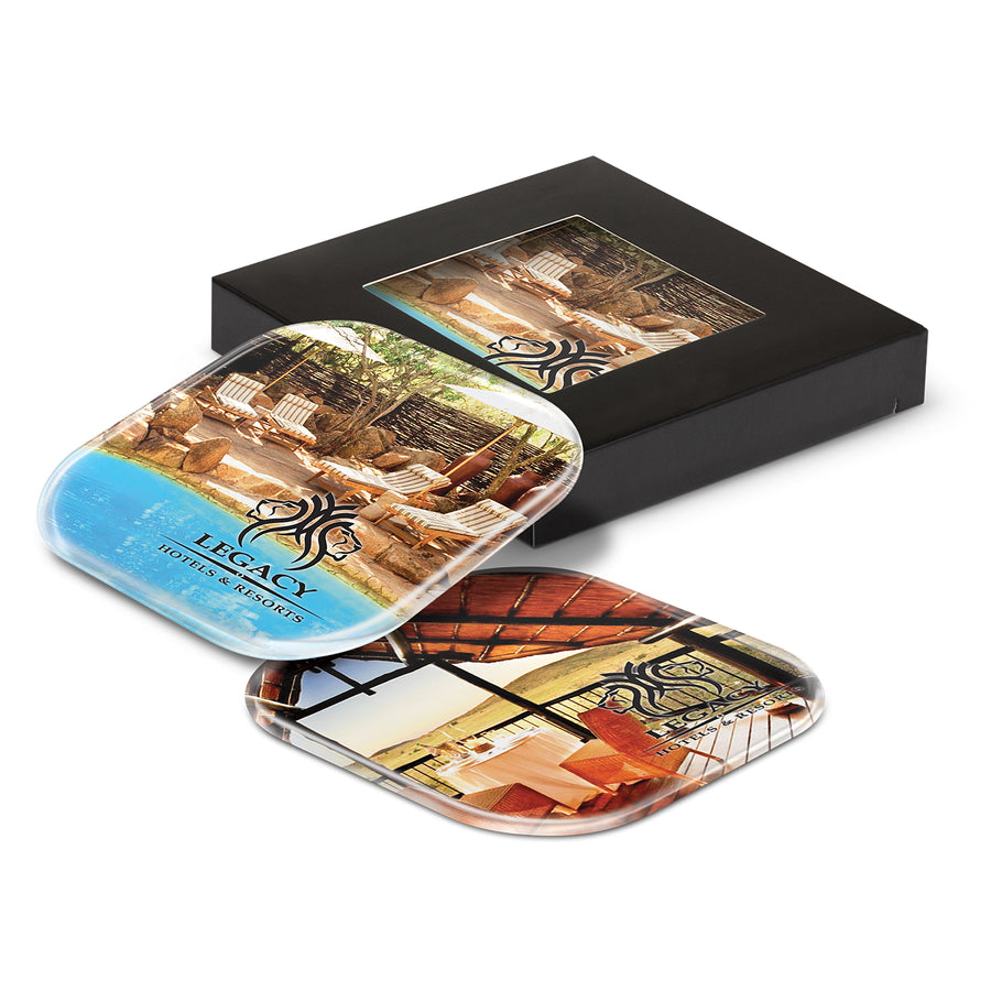 Basin Clarion Coaster Set (Frosted Clear)