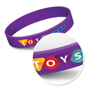 Silicone Silicone Wrist Band (Orange) — Digital Print