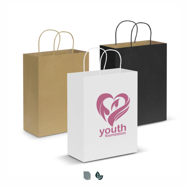 Kraft Paper Carry Bag - Large (Black)