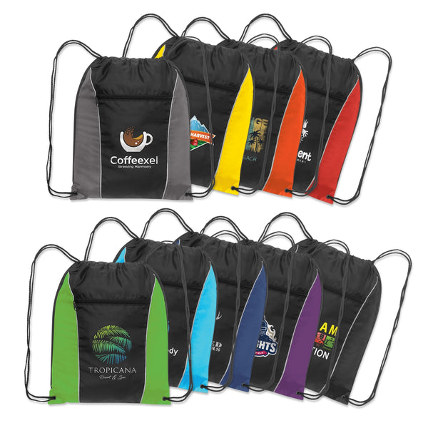 Zephyr Ranger Drawstring Backpack (Grey/Black)
