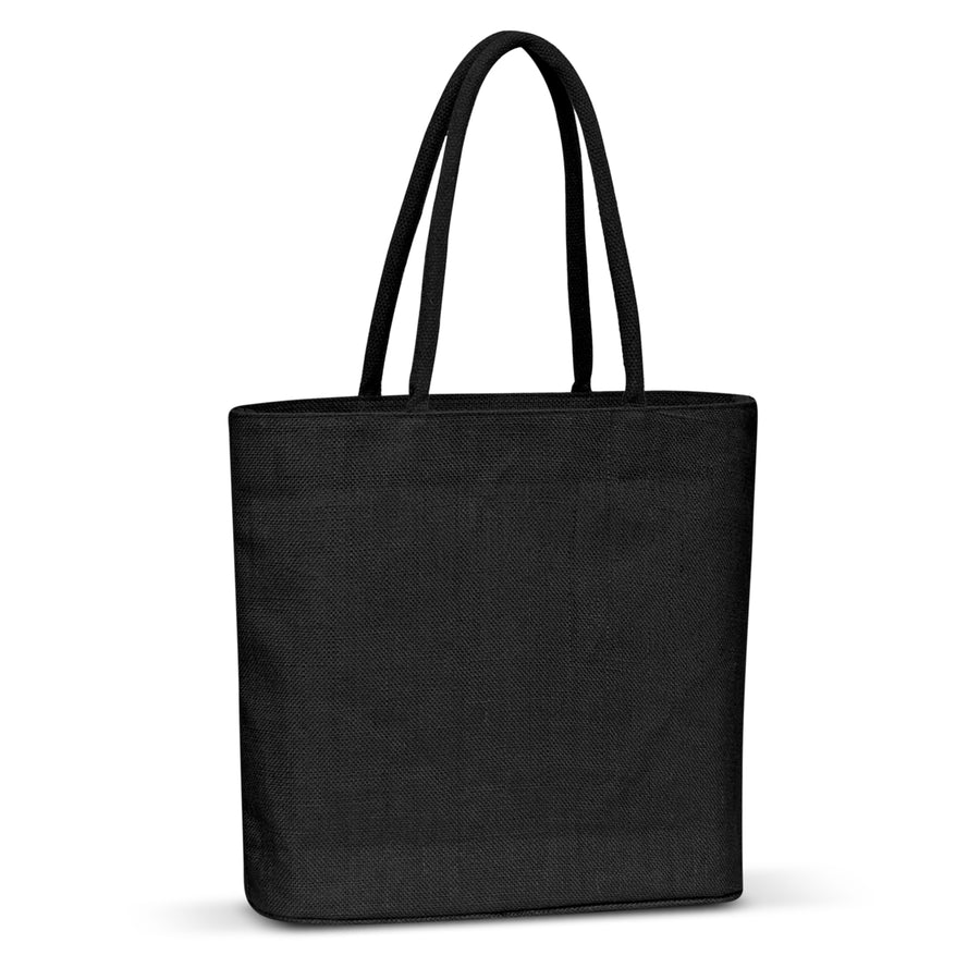 Canvas Jute Tote Bag (Black)