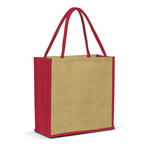 Merino Jute Tote Bag (Red)