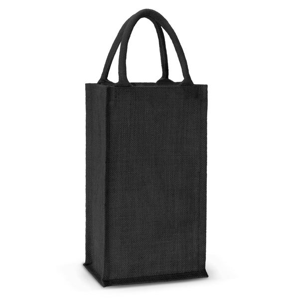 Cellar Jute Double Wine Carrier (Black)