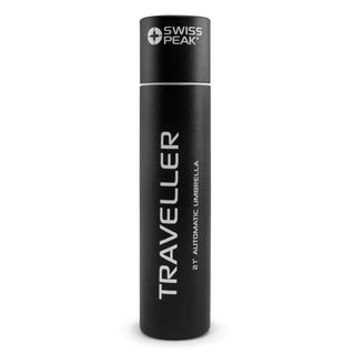 Swiss Peak Traveller Umbrella (Black) — Gift Tube