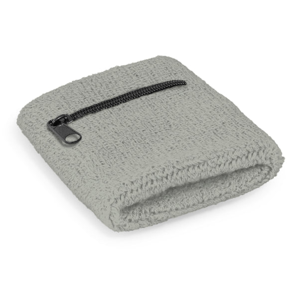 Current Wrist Sweat Band with Pocket (Grey)