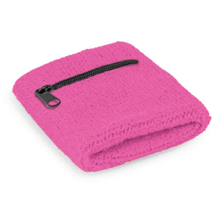 Current Wrist Sweat Band with Pocket (Pink)