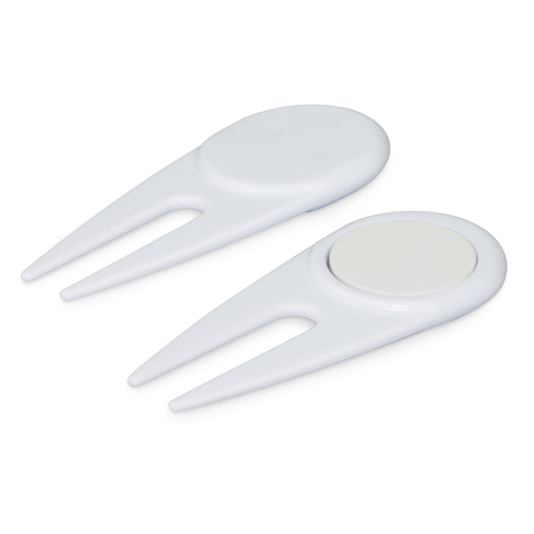 Fairway Golf Divot Repairer with Marker (White/Grey)