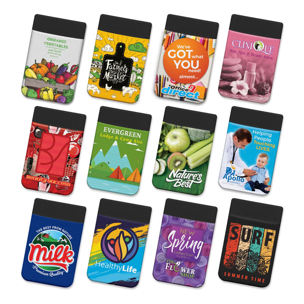 Pulse Lycra Phone Wallet - Full Colour (Back: Black)