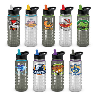Solano Elite Bottle - Clear and Black (Black.     Band: Bright Green)