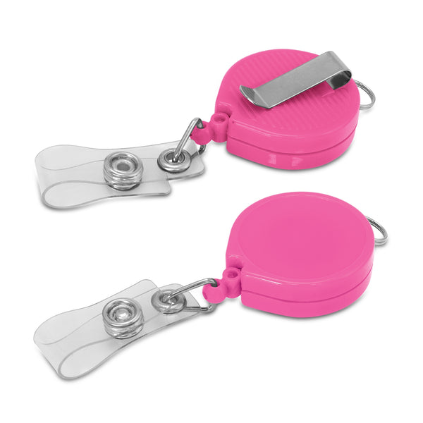 Clip Retractable ID Holder (Pink)