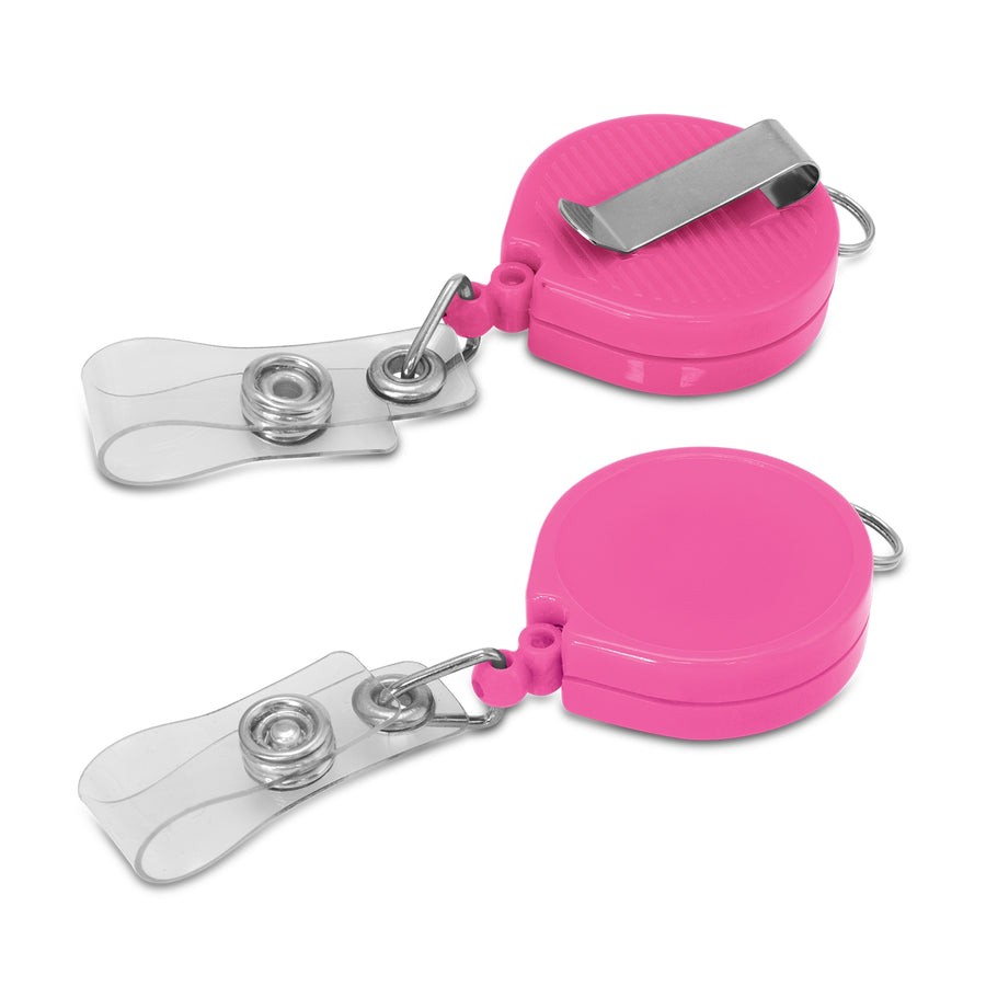 Clip Retractable ID Holder (Pink)