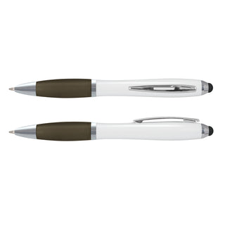 Slate Stylus Pen - White Barrel (Black)