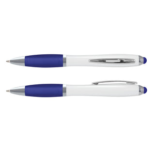 Slate Stylus Pen - White Barrel (Dark Blue)